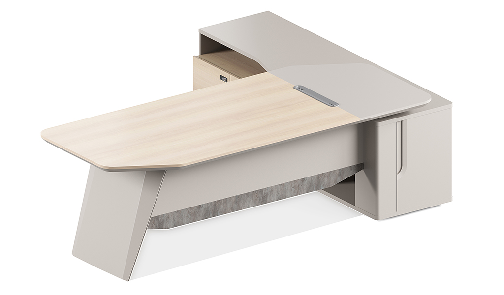 ‘Orion’ 8 Feet Office Desk In Pearwood Finish