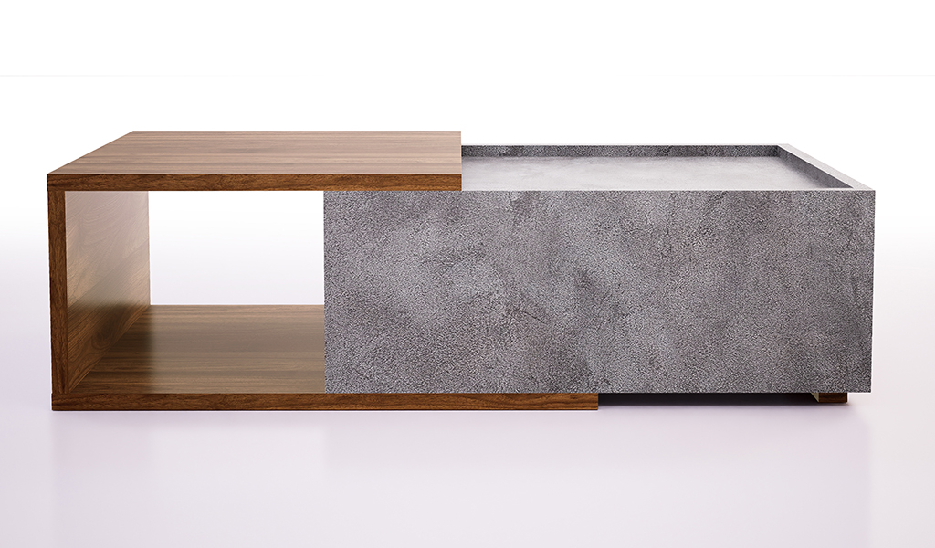 ‘Inspira’ Coffee Table In Norica Walnut Laminate
