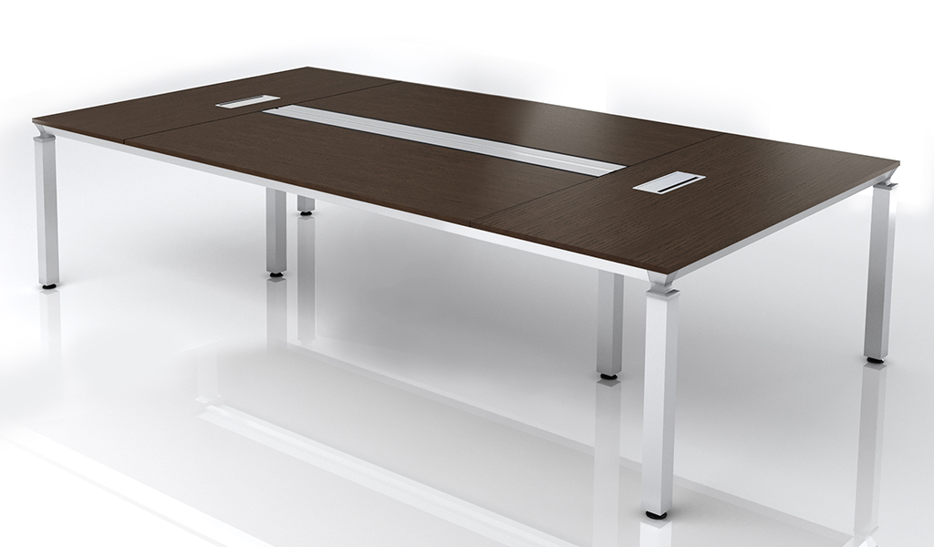 ‘Eazy’ 10 Feet Conference Table In Dark Oak Veneer
