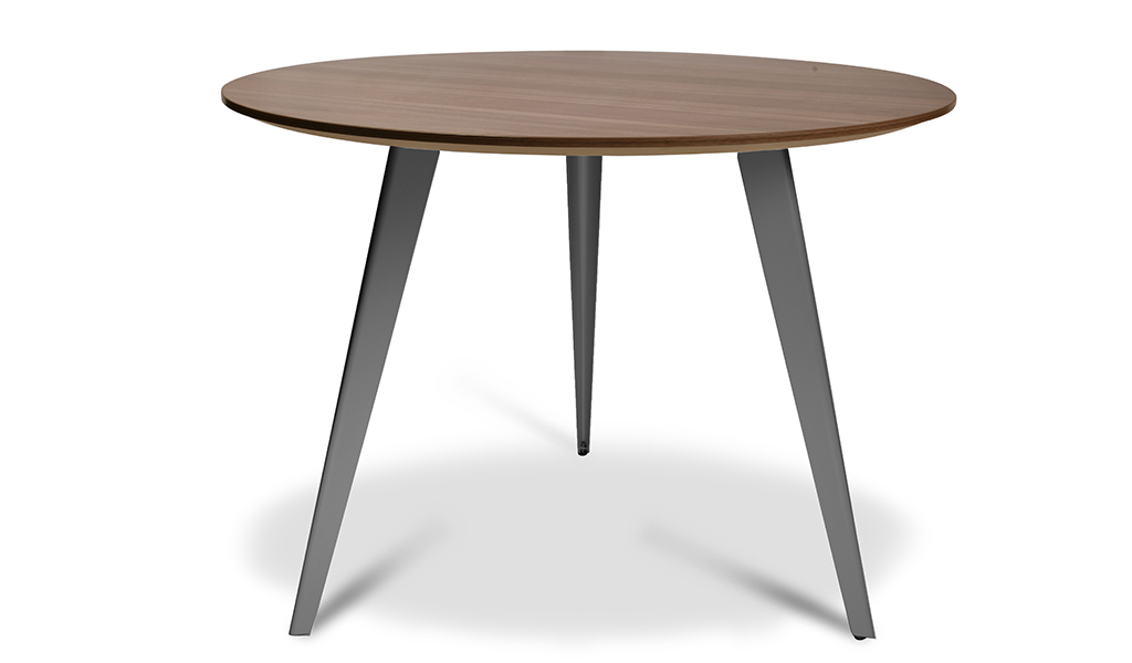 ‘Mary’ Round Meeting Table In Walnut Laminate