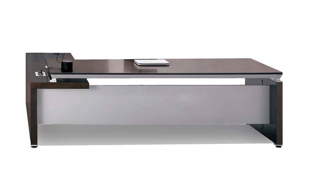 ‘Eazy’ 8 Feet Executive Desk In Dark Oak Veneer