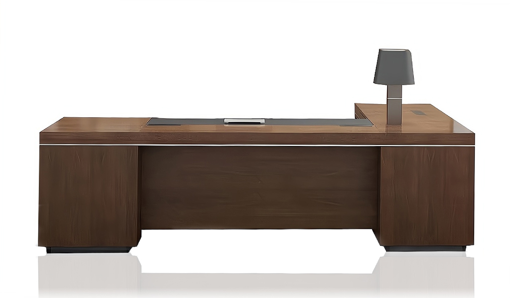 ‘Lexon’ 8 Feet Office Table In Walnut Veneer