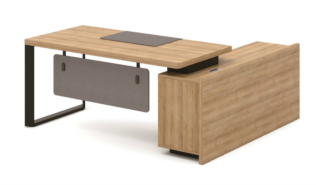 ‘Quin’ 6 Feet Office Desk In Kaldi Oak Finish