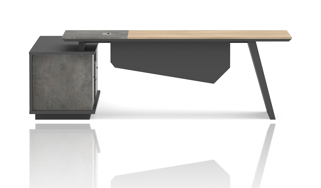 ‘Spiro’ 7 Feet Office Desk In Light Oak Laminate