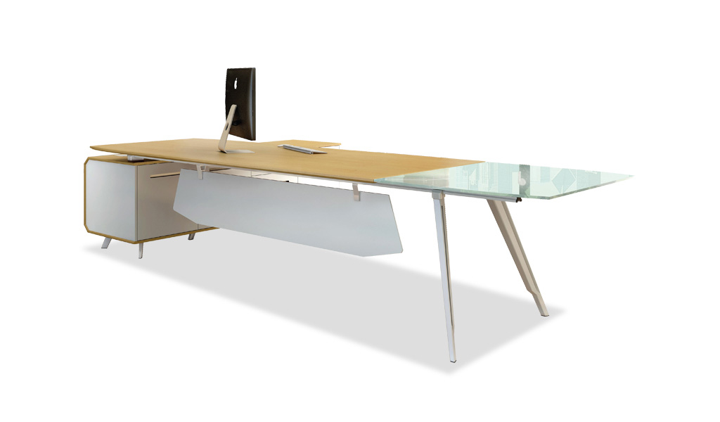 ‘Kross’ 9 Feet Office Table in Maple Veneer