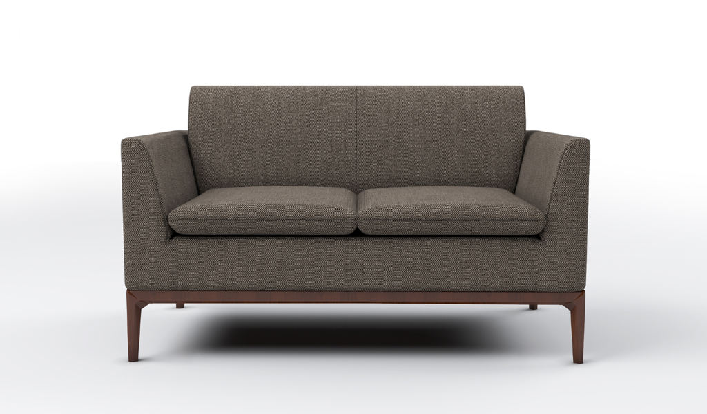 ‘Pluto’ Two Seater Compact Office Sofa In Fabric