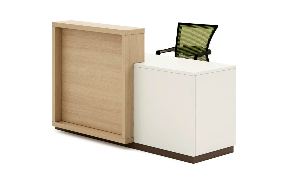 ‘Quad’ 6 Feet Reception Desk In Light Oak