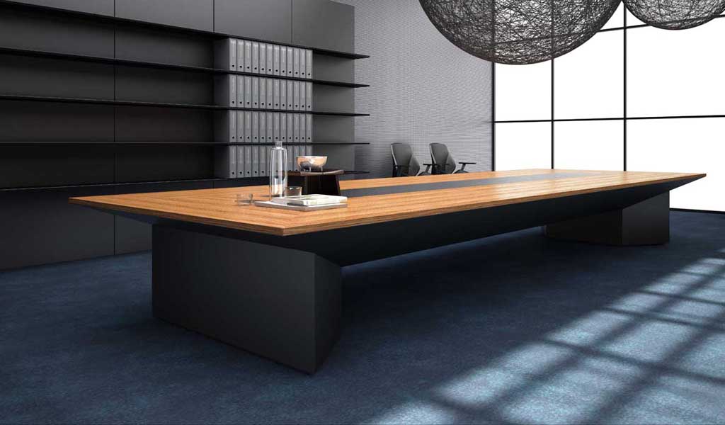 ‘Status’ 16 Feet Conference Table In Zebra Veneer