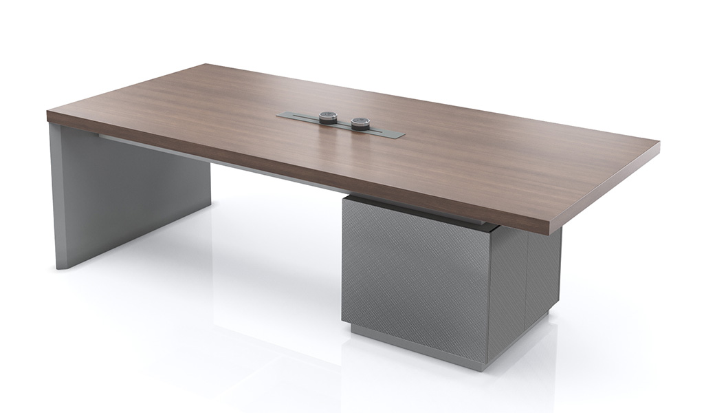 ‘Nexa’ 8 Feet Meeting Table In Pari Walnut