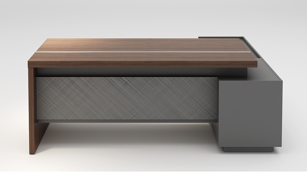 ‘Nexa’ 6 Feet Office Desk In Pari Walnut