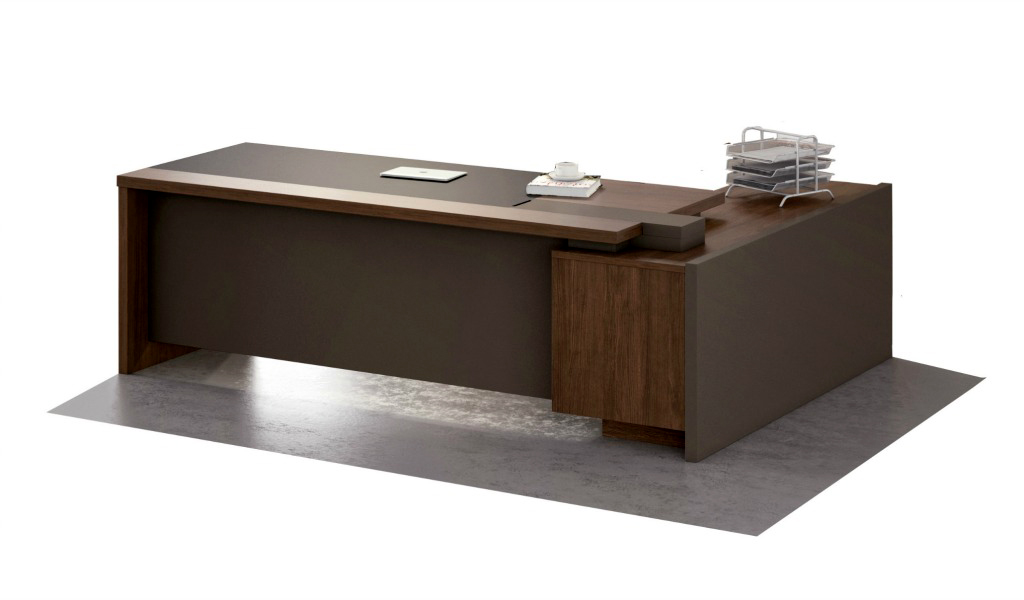 ‘Miro’ 8 Feet Office Table In Walnut Wood Finish