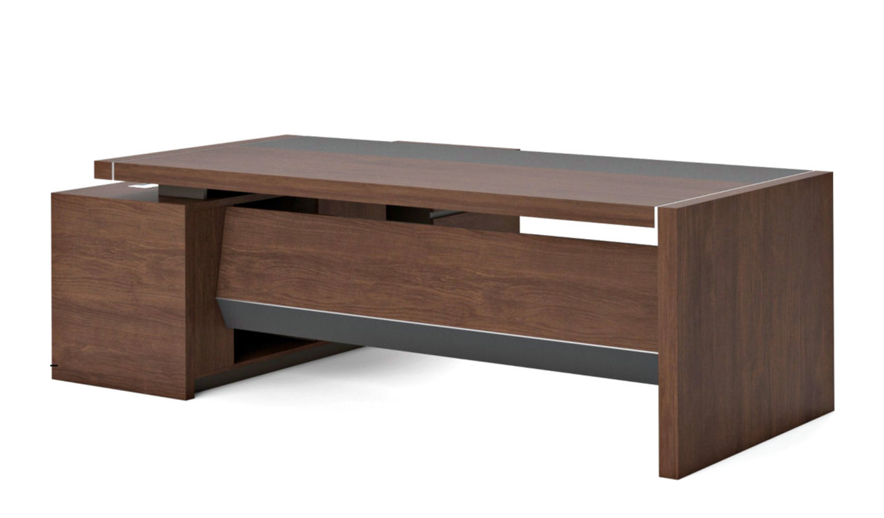 ‘Miro’ 7 Feet Office Table With Side Cabinet