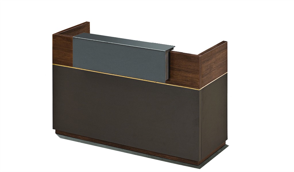 ‘Miro’ 5 Ft Reception Desk In Walnut Laminate