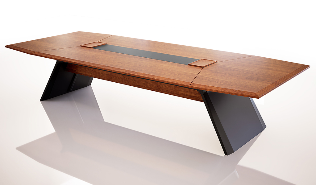 ‘Aulenti’ 12 Feet Meeting Table In Open Pore Walnut Veneer