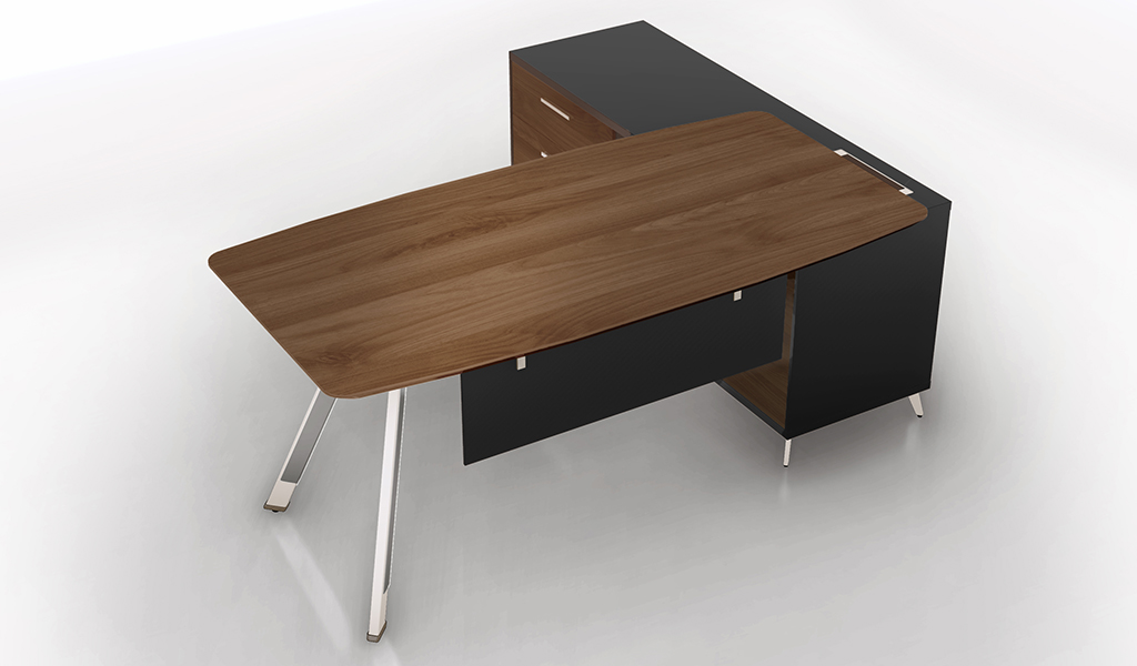 ‘Mary’ 6 Feet Desk With Walnut Laminate Top
