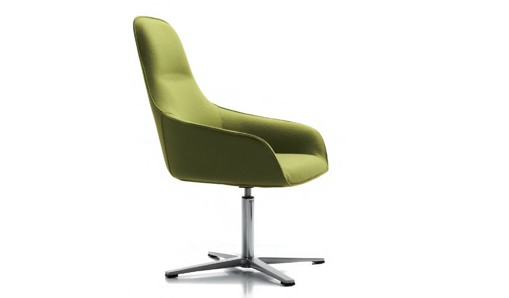 ‘Coach’ Revolving Lounge Chair In Fabric