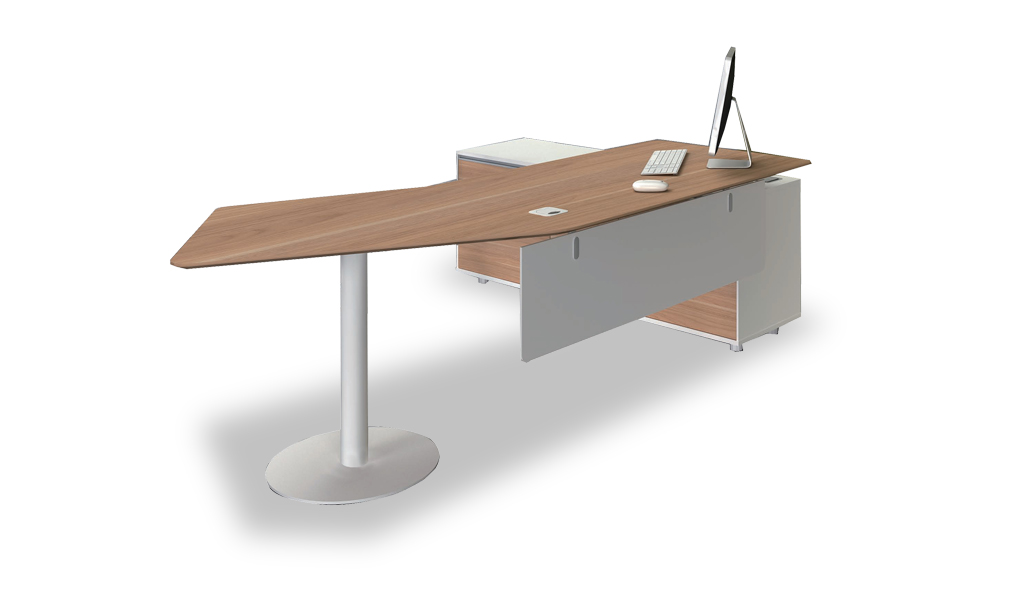‘iPlus’ 8 Feet Office Desk With Curved Top