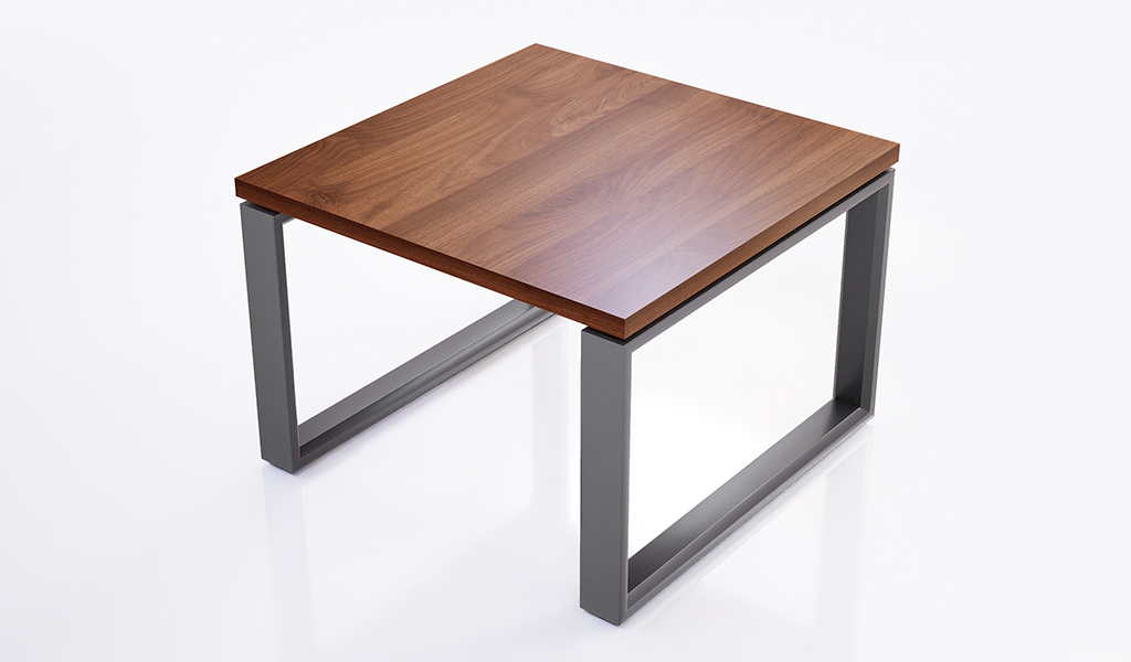 ‘Maxima’ Corner Table In Walnut Laminate