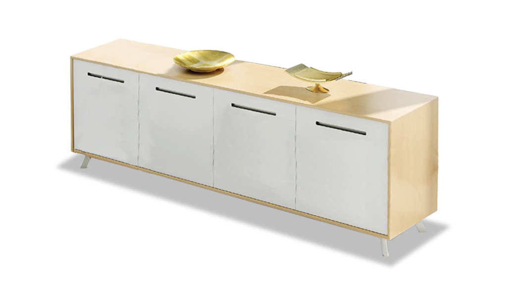 ‘Kross’ 6 Feet Office Credenza In Maple Veneer