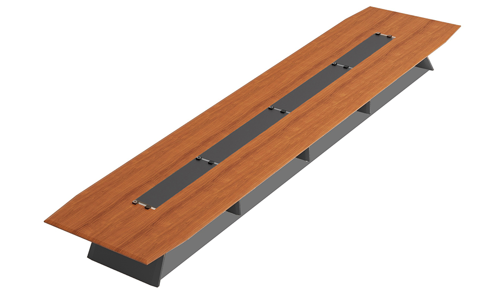 ‘Aulenti’ 28 Ft Boardroom Table In Open Pore Walnut Veneer