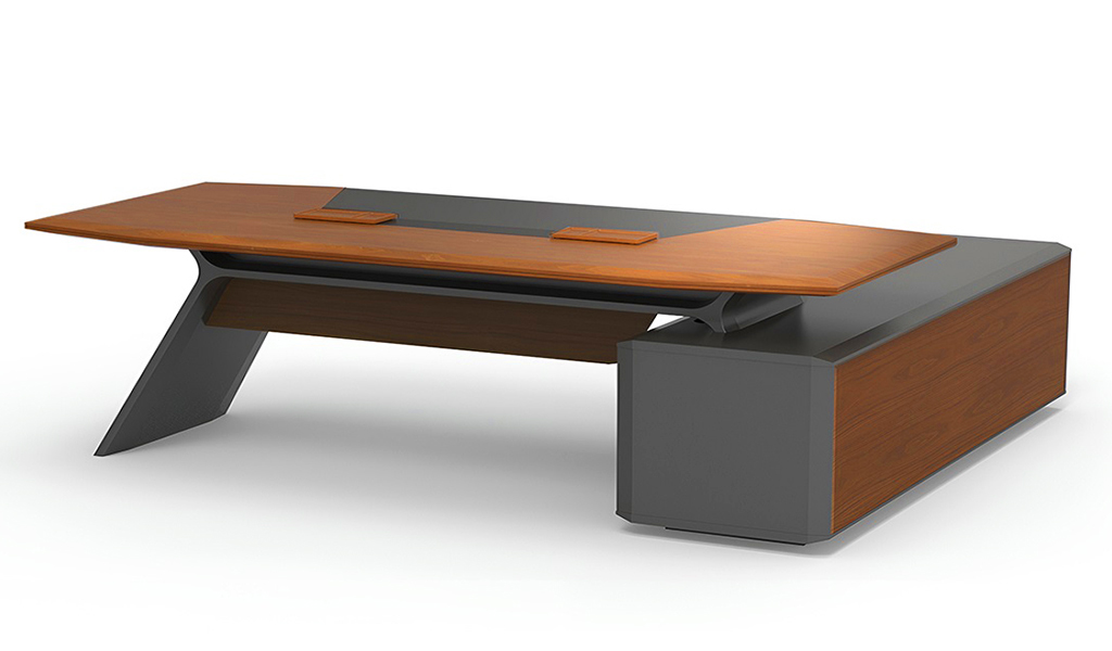 ‘Aulenti’ 8 Feet Office Table In Open Pore Walnut Veneer