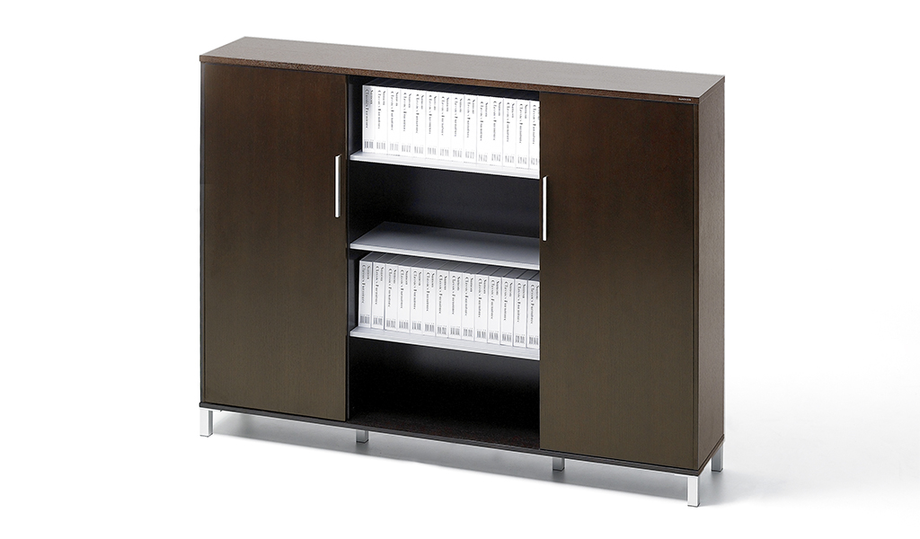 ‘Eazy’ 6.5 Feet File Cabinet & Book Shelf In Dark Oak