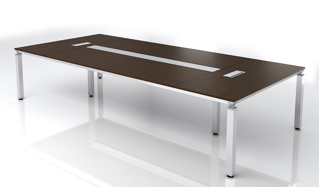 ‘Eazy’ 12 Feet Conference Table In Dark Oak Veneer