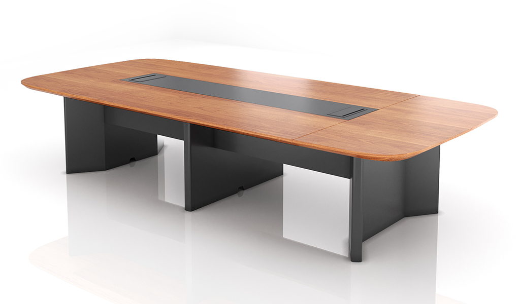 ‘MT Series’ 12 Feet Meeting Table In Walnut Veneer
