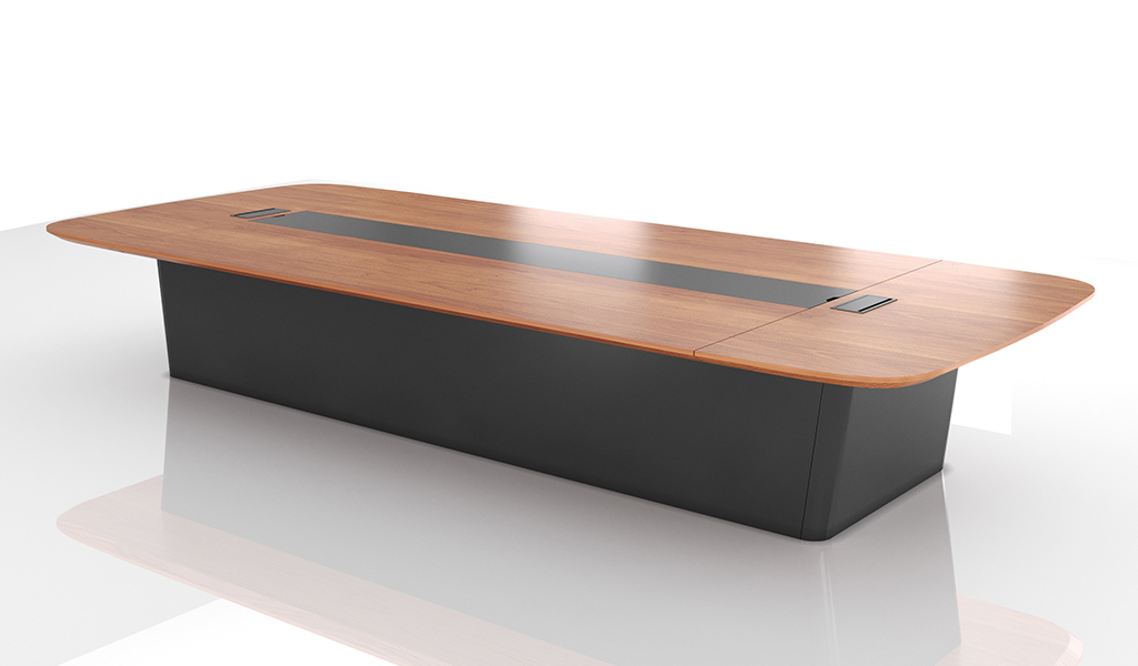 ‘MT Series’ 16 Feet Meeting Table In Walnut Veneer
