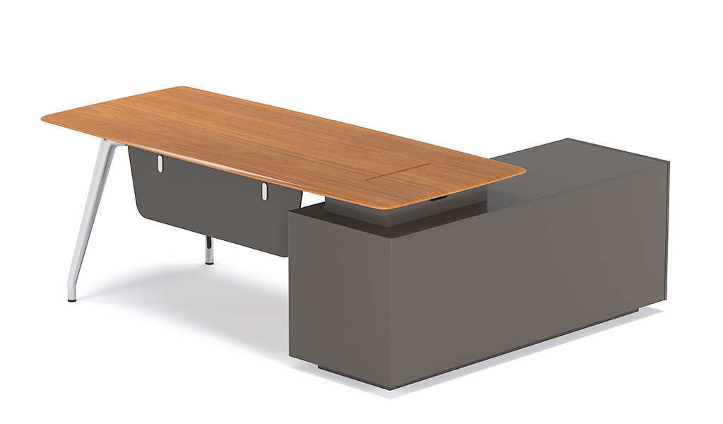 ‘Varna’ 6.5 Feet Desk With Aluminum Alloy Legs
