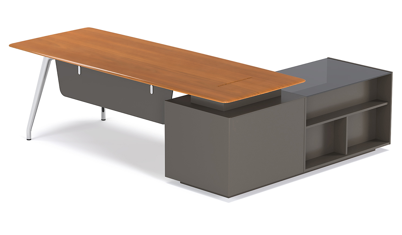 ‘Varna’ 8 Feet Desk With Aluminum Alloy Legs