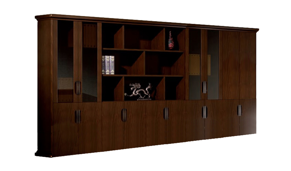 ‘Royale’ 13 Feet Bookcase In Sapele Veneer