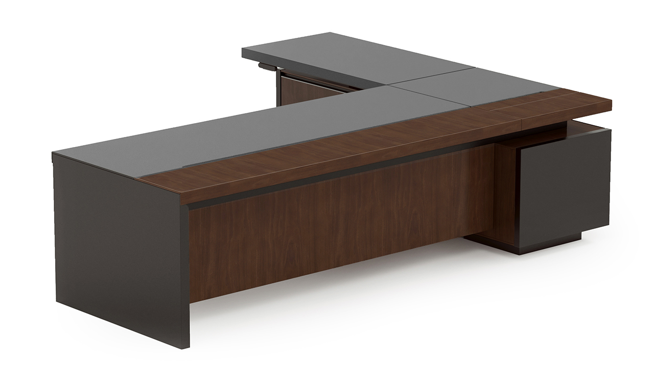‘Larry’ 9 Ft Office Desk With Height Adjustable Side Desk