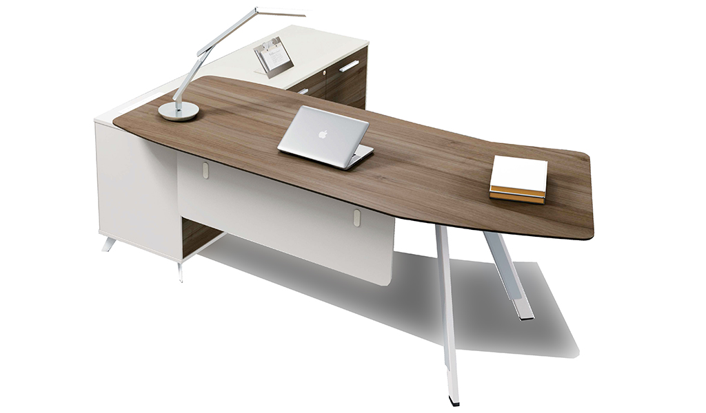 ‘Lipa’ 7 Feet Office Desk With Ergonomic Curved Top