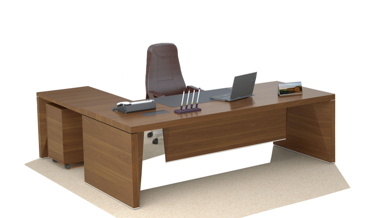 ‘Frank’ 9 Feet L Shape Office Table With Side Return