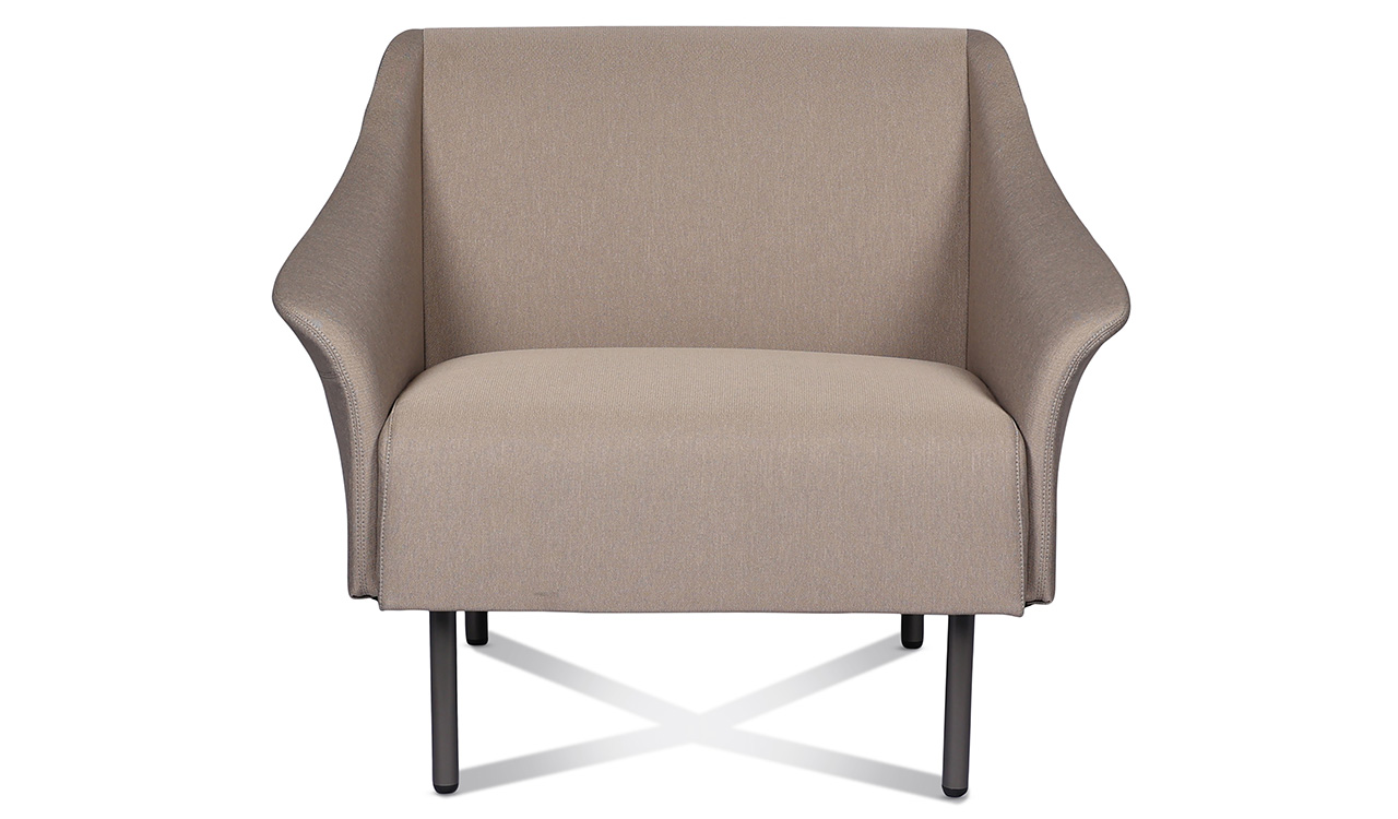 ‘Fleur-M’ One Seater Sofa With Curved Armrests