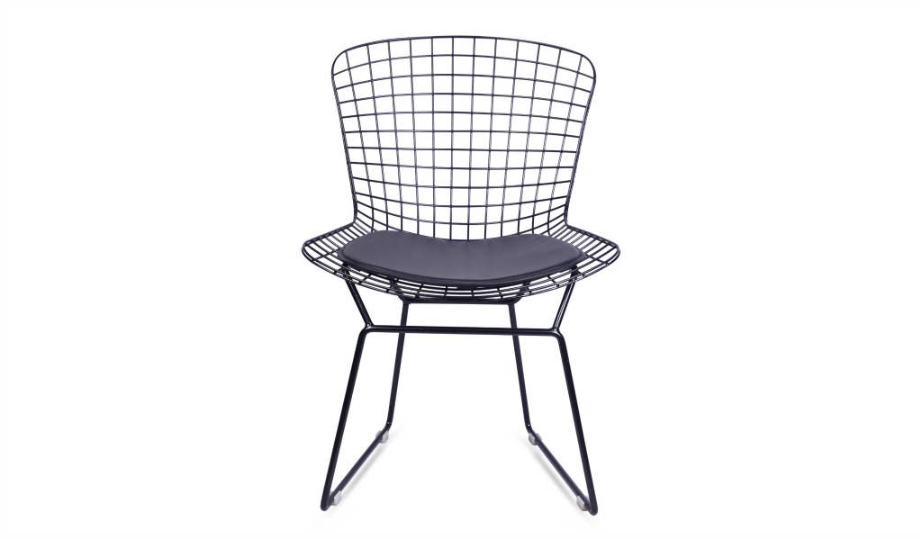 Eams Inspired Black Wire Cafeteria Chair