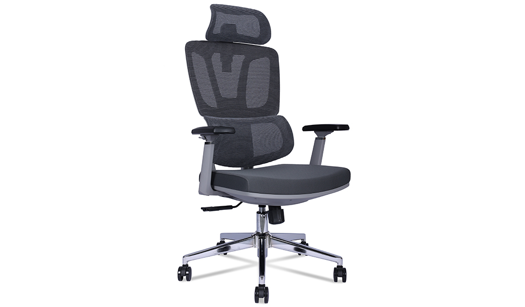 ‘Clove’ High Back Office Chair In Light Gray Frame