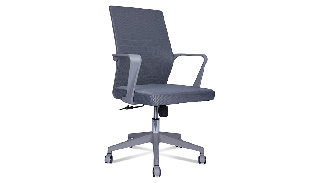 ‘Spirit’ Gray Mesh Office Chair In Light Gray Frame