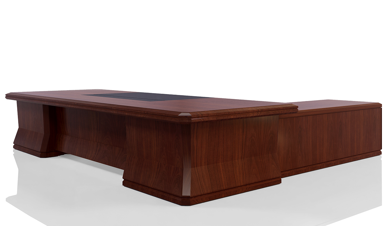 ‘Imperial’ 11 Feet Executive Desk In Sapele Veneer