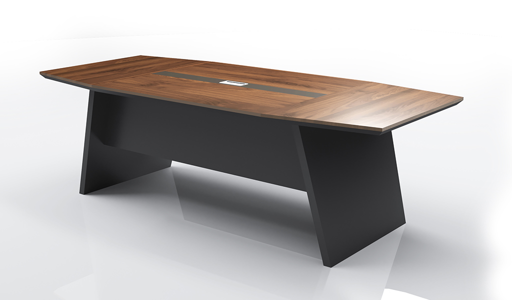 ‘Inspira’ 8 Feet Meeting Table In Norica Walnut