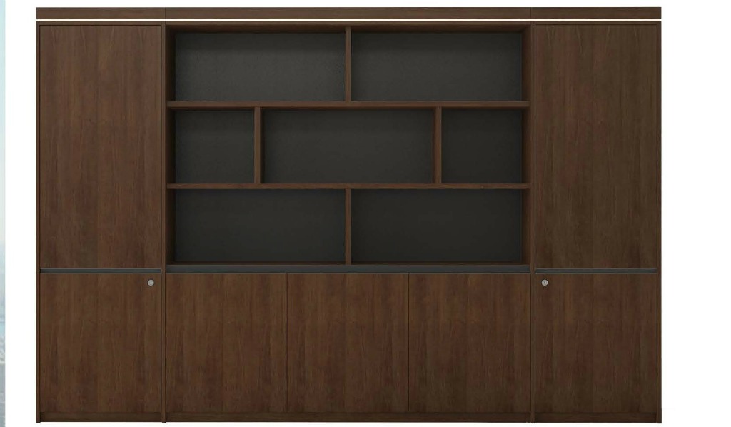 ‘Lexon’ Five Door Book Case & Office Cabinet