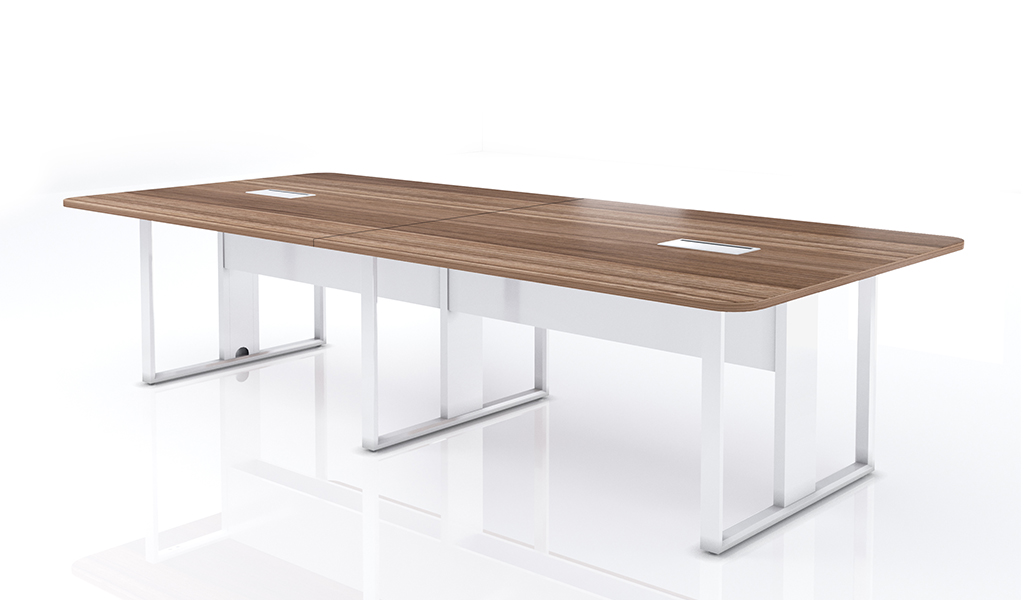 ‘Linz’ 10 Feet Meeting Table In Cass Walnut Laminate