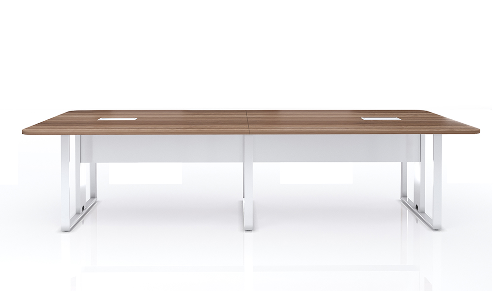 ‘Linz’ 9 Feet Meeting Table In Cass Walnut Laminate