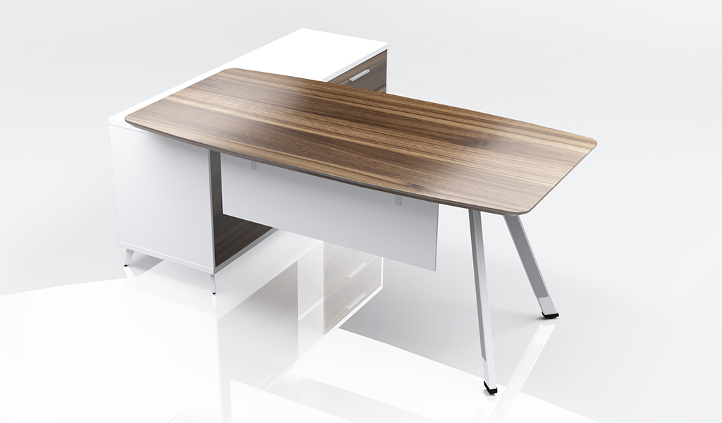 ‘Lipa’ 6 Feet Desk With Walnut Laminate Top
