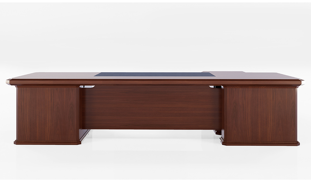 ‘Royale’ 11 Feet Office Table In Rich Sapele Veneer
