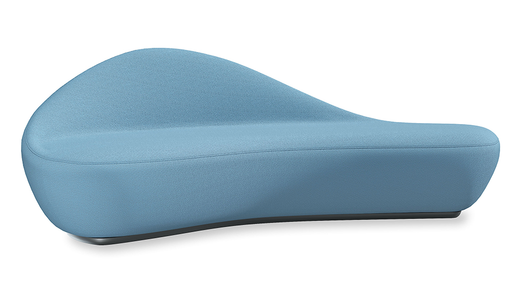 ‘Diva’ 8 Feet Accent Sofa In Blue Fabric