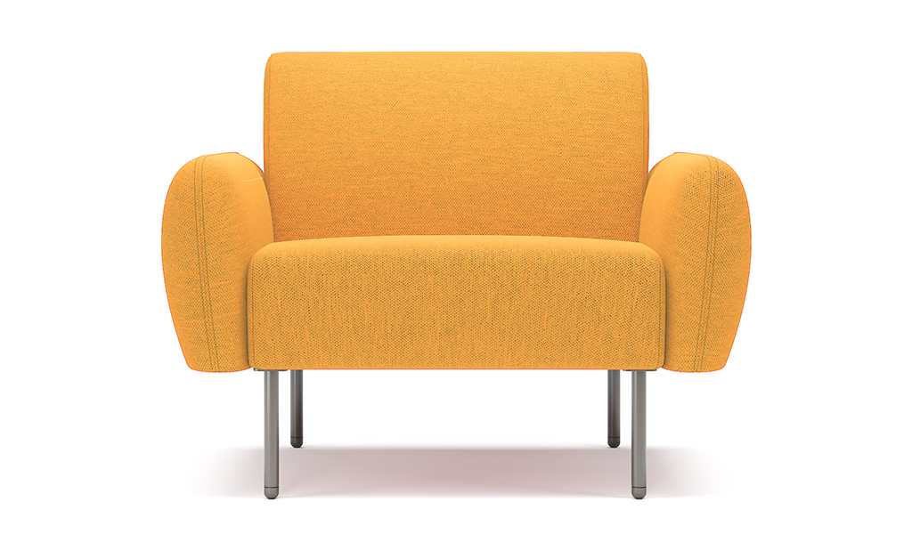 ‘Fleur-Y’ One Seater Sofa With Rounded Armrests