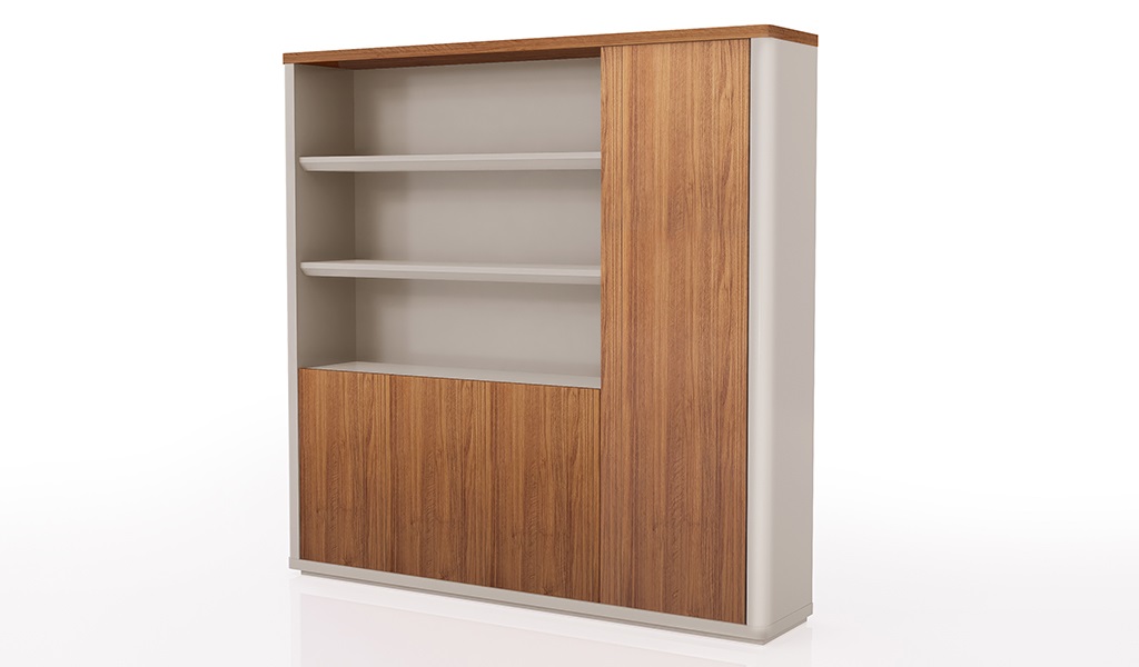 ‘Swan’ 6.5 Feet Width Office Cabinet & Book Case