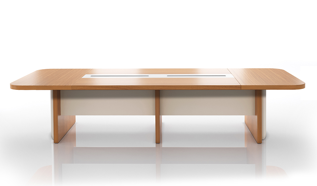 ‘Swan’ 12 Feet Meeting Table In Golden Sandalwdood